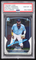 Junior Caminero Signed 2023 Bowman Chrome Prospects #BCP61 RC (PSA | Auto 10) at PristineAuction.com