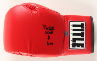 Michael "Second To" Nunn Signed Title Boxing Glove (Schwartz) at PristineAuction.com
