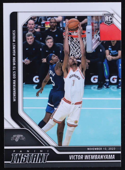 Victor Wembanyama 2023-24 Panini Instant #60 RC at PristineAuction.com Victor Wembanyama 2023-24 Panini Instant #60 RC at PristineAuction.com