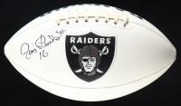 Jim Plunkett Signed Raiders Logo Football (Schwartz) at PristineAuction.com