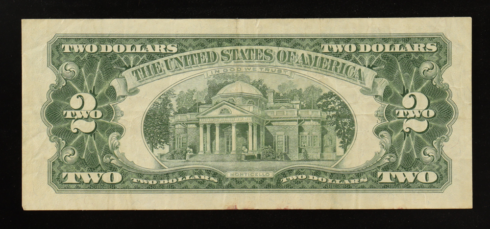 1963 U.S. $2 Legal Tender Note, Red Seal (AA Block) Fr.1513 Signed: Granahan / Dillon at PristineAuction.com 1963 U.S. $2 Legal Tender Note, Red Seal (AA Block) Fr.1513 Signed: Granahan / Dillon at PristineAuction.com