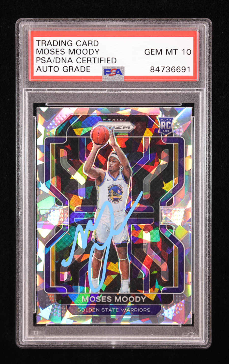Moses Moody Signed 2021-22 Panini Prizm Ice Prizm #308 RC (PSA | Auto 10) at PristineAuction.com Moses Moody Signed 2021-22 Panini Prizm Ice Prizm #308 RC (PSA | Auto 10) at PristineAuction.com