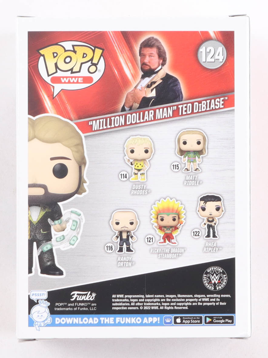 Ted DiBiase Signed "WWE" #124 "Million Dollar Man" Ted DiBiase Funko Pop! Vinyl Figure (Schwartz) at PristineAuction.com Ted DiBiase Signed "WWE" #124 "Million Dollar Man" Ted DiBiase Funko Pop! Vinyl Figure (Schwartz) at PristineAuction.com