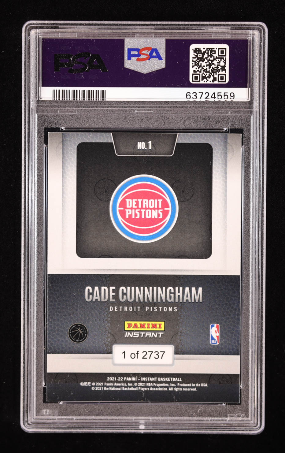 Cade Cunningham Signed 2021-22 Panini Instant RPS First Look #1 RC (PSA | Auto 10) at PristineAuction.com Cade Cunningham Signed 2021-22 Panini Instant RPS First Look #1 RC (PSA | Auto 10) at PristineAuction.com