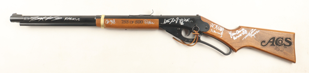 "A Christmas Story" Daisy Red Ryder BB Gun Cast-Signed by (6) with Peter Billingsley, Scott Schwartz, R.D. Robb, Ian Petrella with Character Name Inscriptions (Beckett) at PristineAuction.com "A Christmas Story" Daisy Red Ryder BB Gun Cast-Signed by (6) with Peter Billingsley, Scott Schwartz, R.D. Robb, Ian Petrella with Character Name Inscriptions (Beckett) at PristineAuction.com
