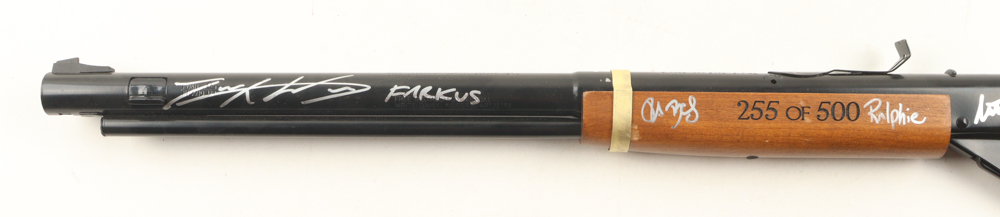 "A Christmas Story" Daisy Red Ryder BB Gun Cast-Signed by (6) with Peter Billingsley, Scott Schwartz, R.D. Robb, Ian Petrella with Character Name Inscriptions (Beckett) at PristineAuction.com "A Christmas Story" Daisy Red Ryder BB Gun Cast-Signed by (6) with Peter Billingsley, Scott Schwartz, R.D. Robb, Ian Petrella with Character Name Inscriptions (Beckett) at PristineAuction.com