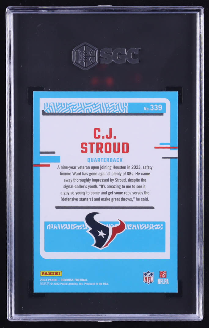 CJ Stroud 2023 Donruss #339 RR RC (SGC 10) at PristineAuction.com CJ Stroud 2023 Donruss #339 RR RC (SGC 10) at PristineAuction.com