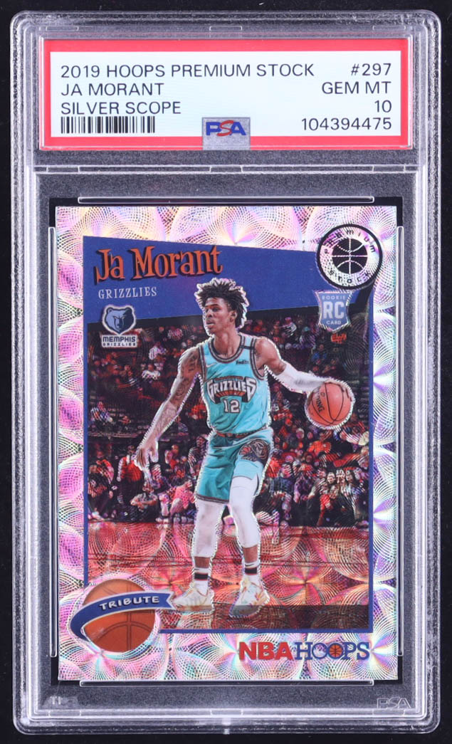Ja Morant 2019-20 Hoops Premium Stock Silver Scope #297 RC (PSA 10) at PristineAuction.com Ja Morant 2019-20 Hoops Premium Stock Silver Scope #297 RC (PSA 10) at PristineAuction.com