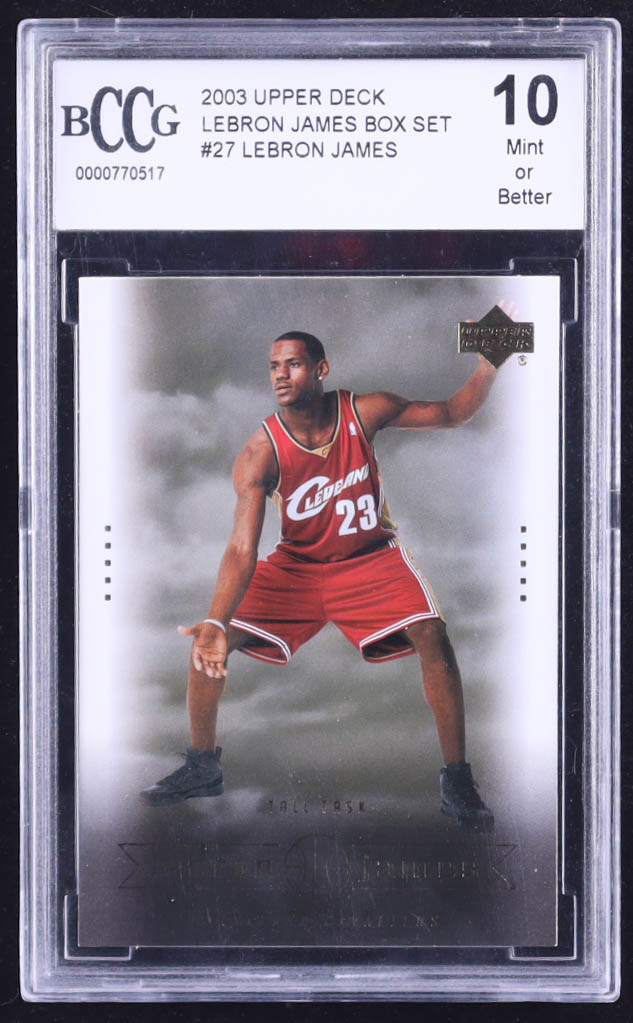 LeBron James 2003 Upper Deck LeBron James Box Set #27 RC (BCCG 10) at PristineAuction.com LeBron James 2003 Upper Deck LeBron James Box Set #27 RC (BCCG 10) at PristineAuction.com