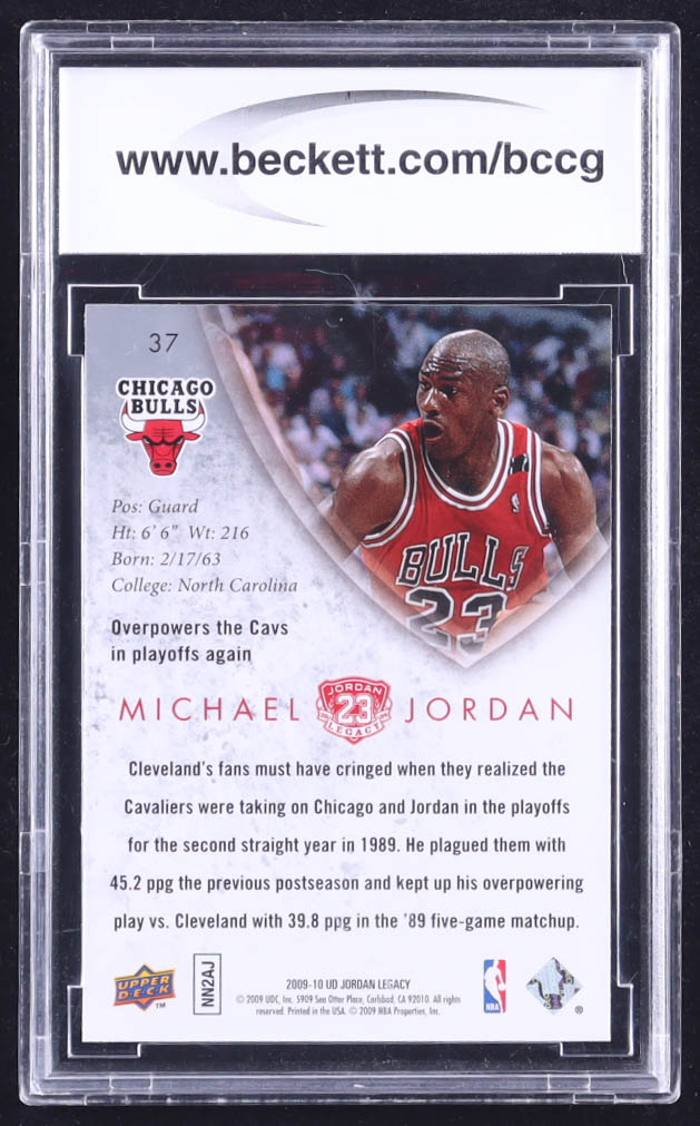 Michael Jordan 2009-10 Upper Deck Michael Jordan Legacy Collection Gold #37 (BCCG 10) at PristineAuction.com Michael Jordan 2009-10 Upper Deck Michael Jordan Legacy Collection Gold #37 (BCCG 10) at PristineAuction.com