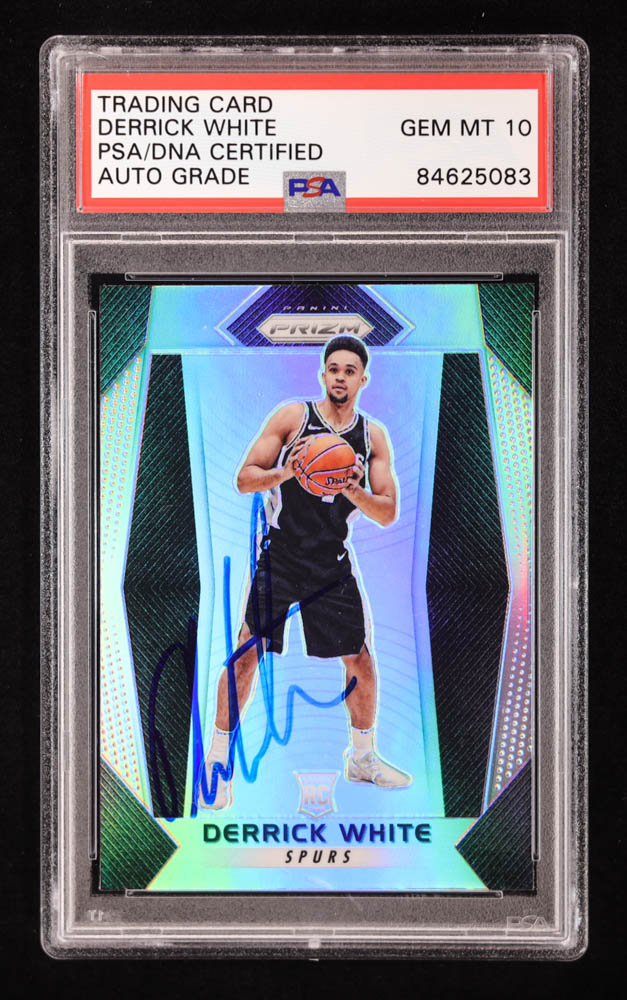 Derrick White Signed 2017-18 Panini Prizm Silver #298 RC (PSA | Auto 10) at PristineAuction.com Derrick White Signed 2017-18 Panini Prizm Silver #298 RC (PSA | Auto 10) at PristineAuction.com