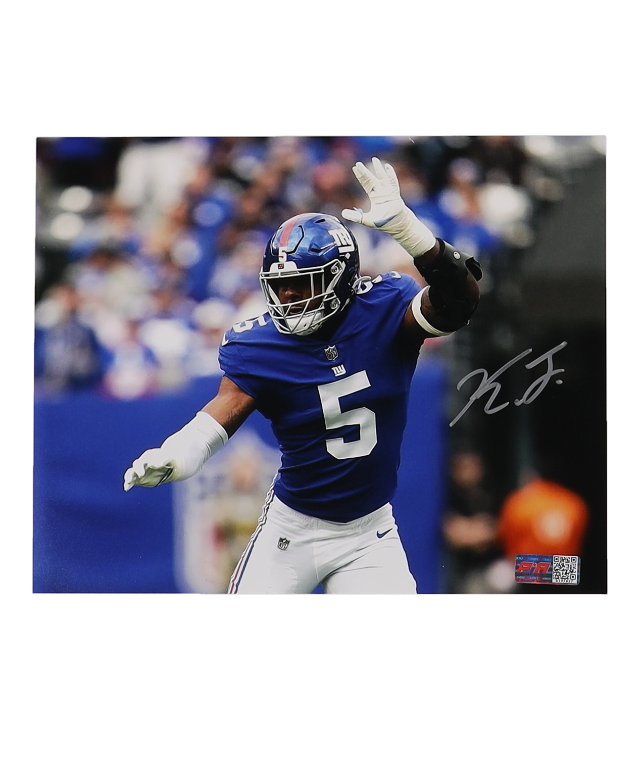 Kayvon Thibodeaux Signed Giants 8x10 Photo (PIA) at PristineAuction.com Kayvon Thibodeaux Signed Giants 8x10 Photo (PIA) at PristineAuction.com