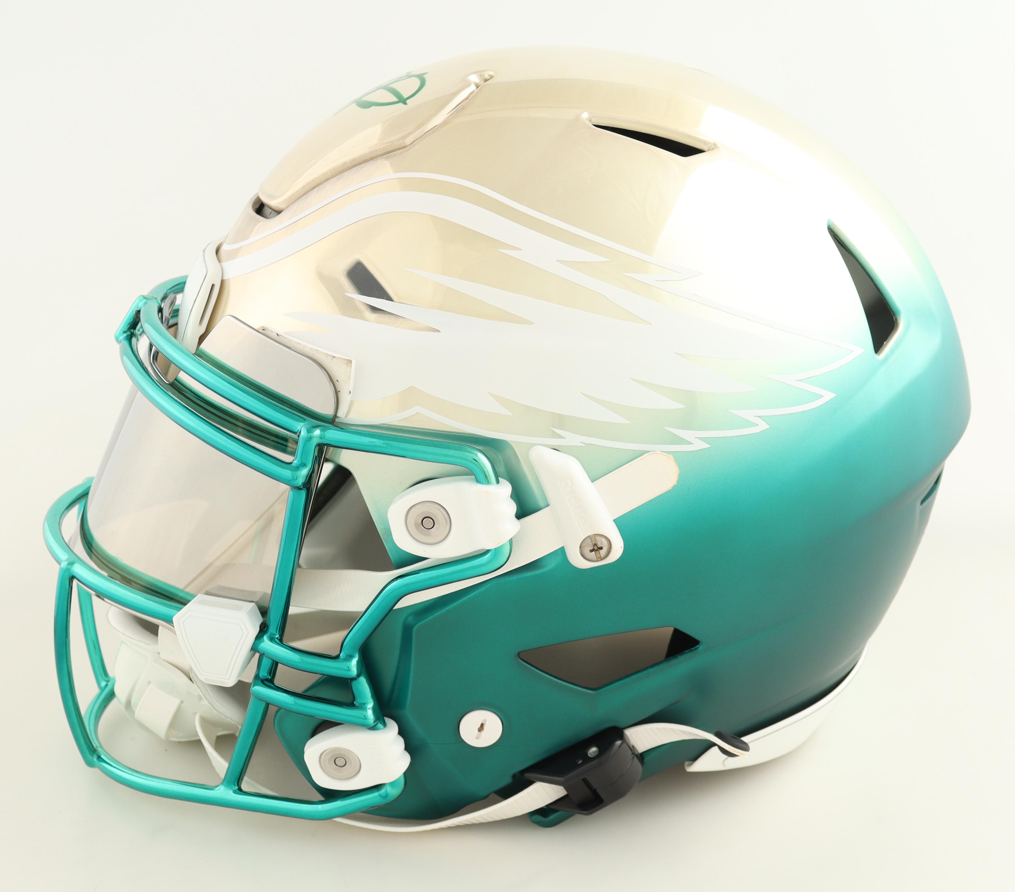 Jalen Hurts Signed Eagles Full-Size Authentic On-Field Custom Speedflex Helmet (Beckett) at PristineAuction.com Jalen Hurts Signed Eagles Full-Size Authentic On-Field Custom Speedflex Helmet (Beckett) at PristineAuction.com