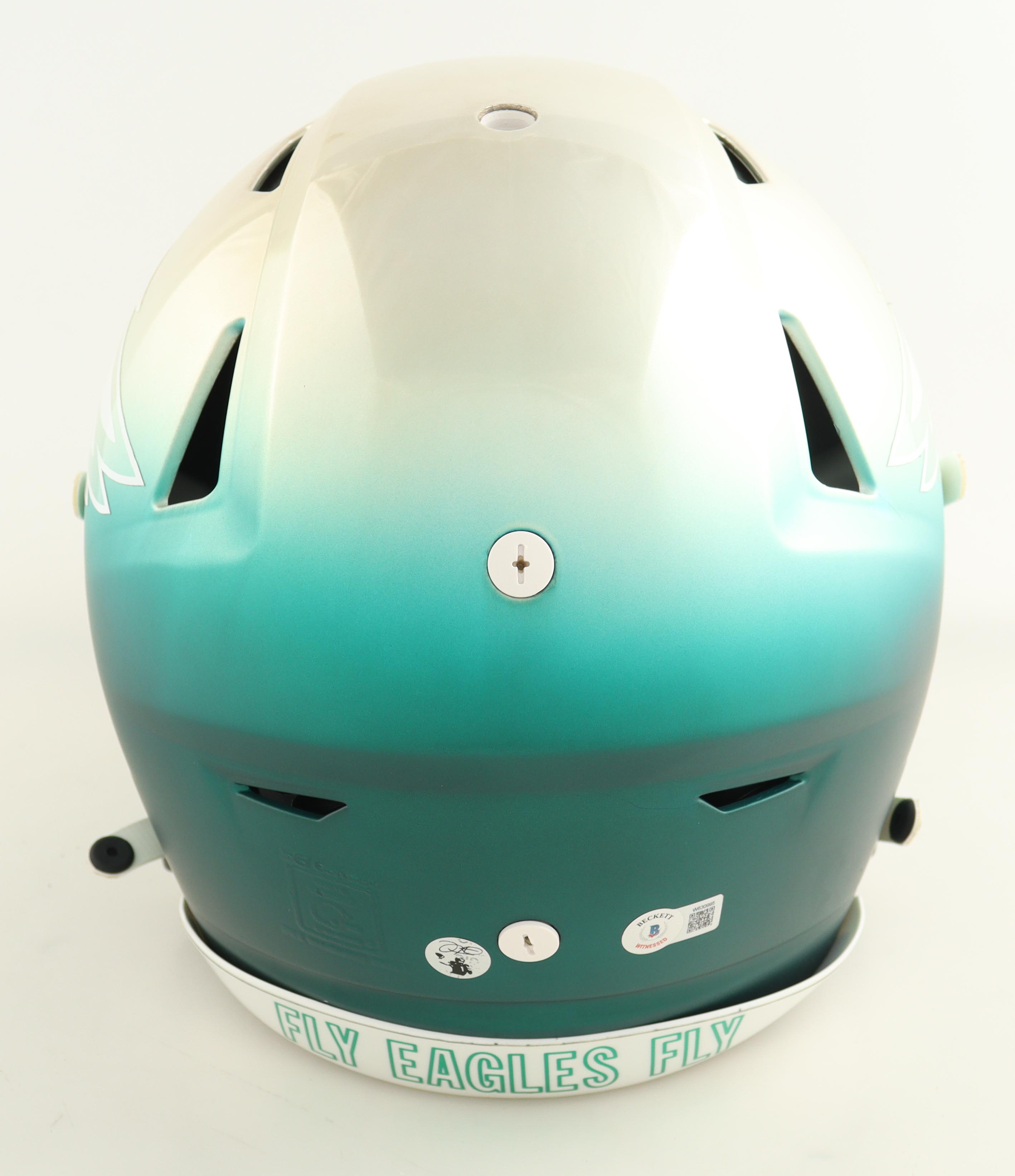 Jalen Hurts Signed Eagles Full-Size Authentic On-Field Custom Speedflex Helmet (Beckett) at PristineAuction.com Jalen Hurts Signed Eagles Full-Size Authentic On-Field Custom Speedflex Helmet (Beckett) at PristineAuction.com