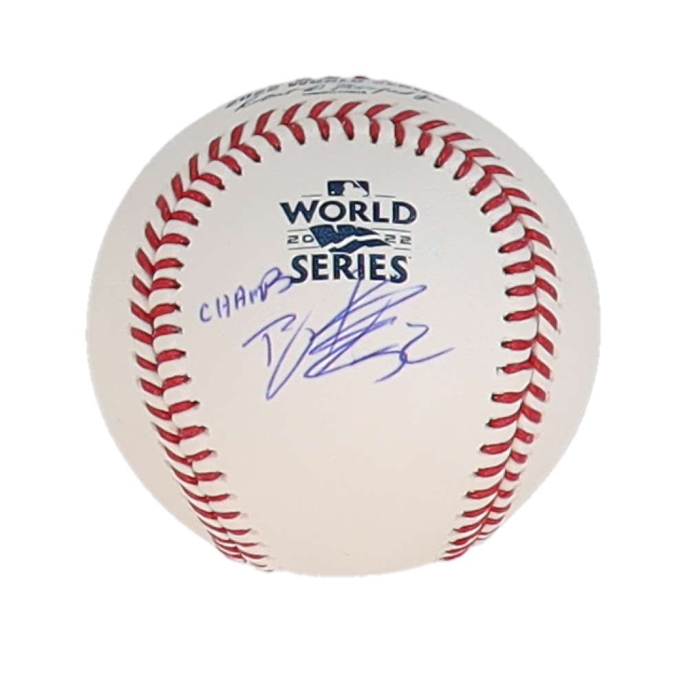 Bryan Abreu Signed 2022 World Series Logo Baseball Inscribed "Champs" (JSA) at PristineAuction.com