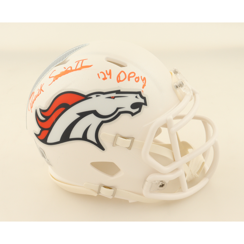 Patrick Surtain II Signed Broncos Speed Mini Helmet Inscribed "24 DPOY" (Beckett) at PristineAuction.com