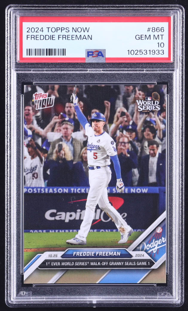 Freddie Freeman 2024 Topps Now #866 (PSA 10) at PristineAuction.com Freddie Freeman 2024 Topps Now #866 (PSA 10) at PristineAuction.com