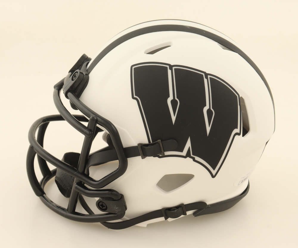 Andrew Van Ginkel Signed Wisconsin Badgers Speed Mini Helmet (JSA) at PristineAuction.com Andrew Van Ginkel Signed Wisconsin Badgers Speed Mini Helmet (JSA) at PristineAuction.com