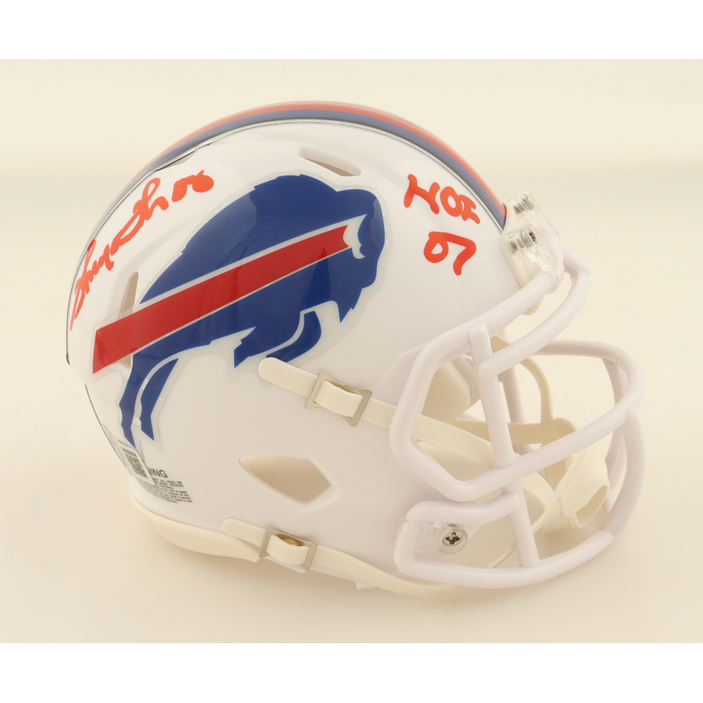 Thurman Thomas Signed Bills Speed Mini Helmet Inscribed 'HOF 07 ...