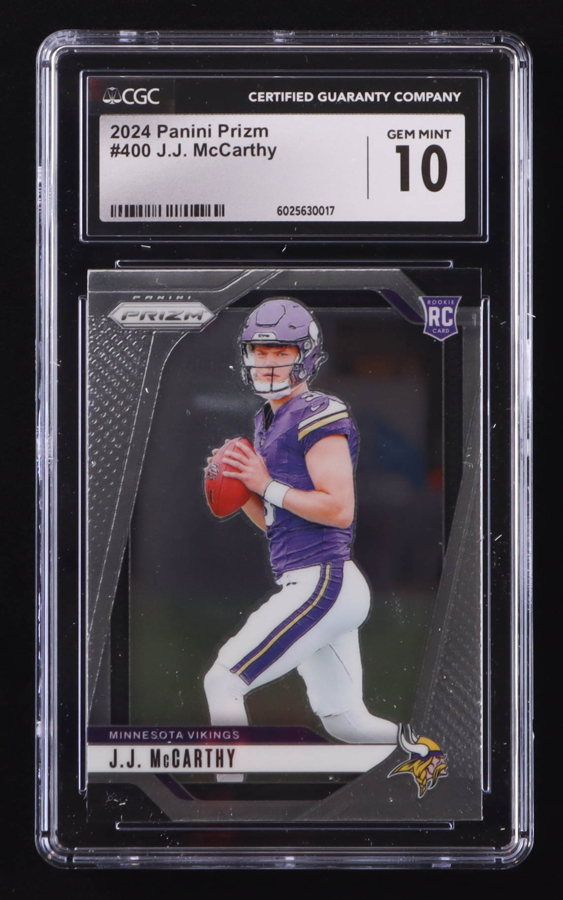 J.J. McCarthy 2024 Panini Prizm #400 RC (CGC 10) at PristineAuction.com J.J. McCarthy 2024 Panini Prizm #400 RC (CGC 10) at PristineAuction.com