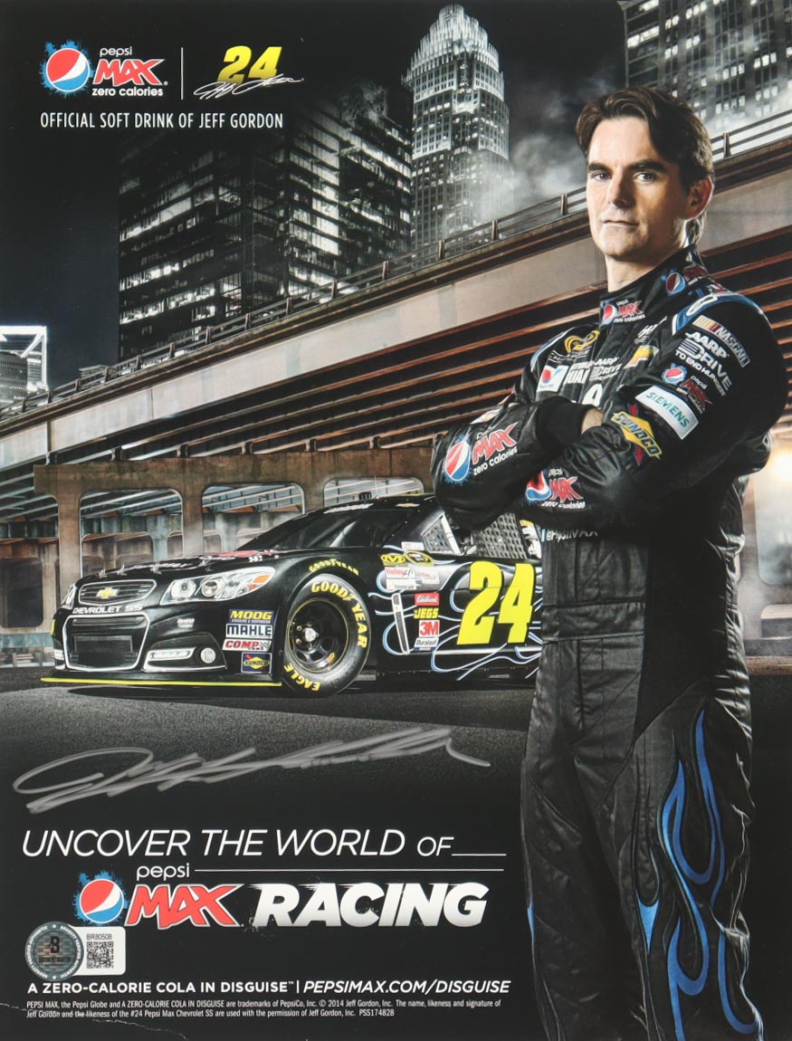 Jeff Gordon Signed 8.5x11 Hero Card (Beckett) at PristineAuction.com Jeff Gordon Signed 8.5x11 Hero Card (Beckett) at PristineAuction.com