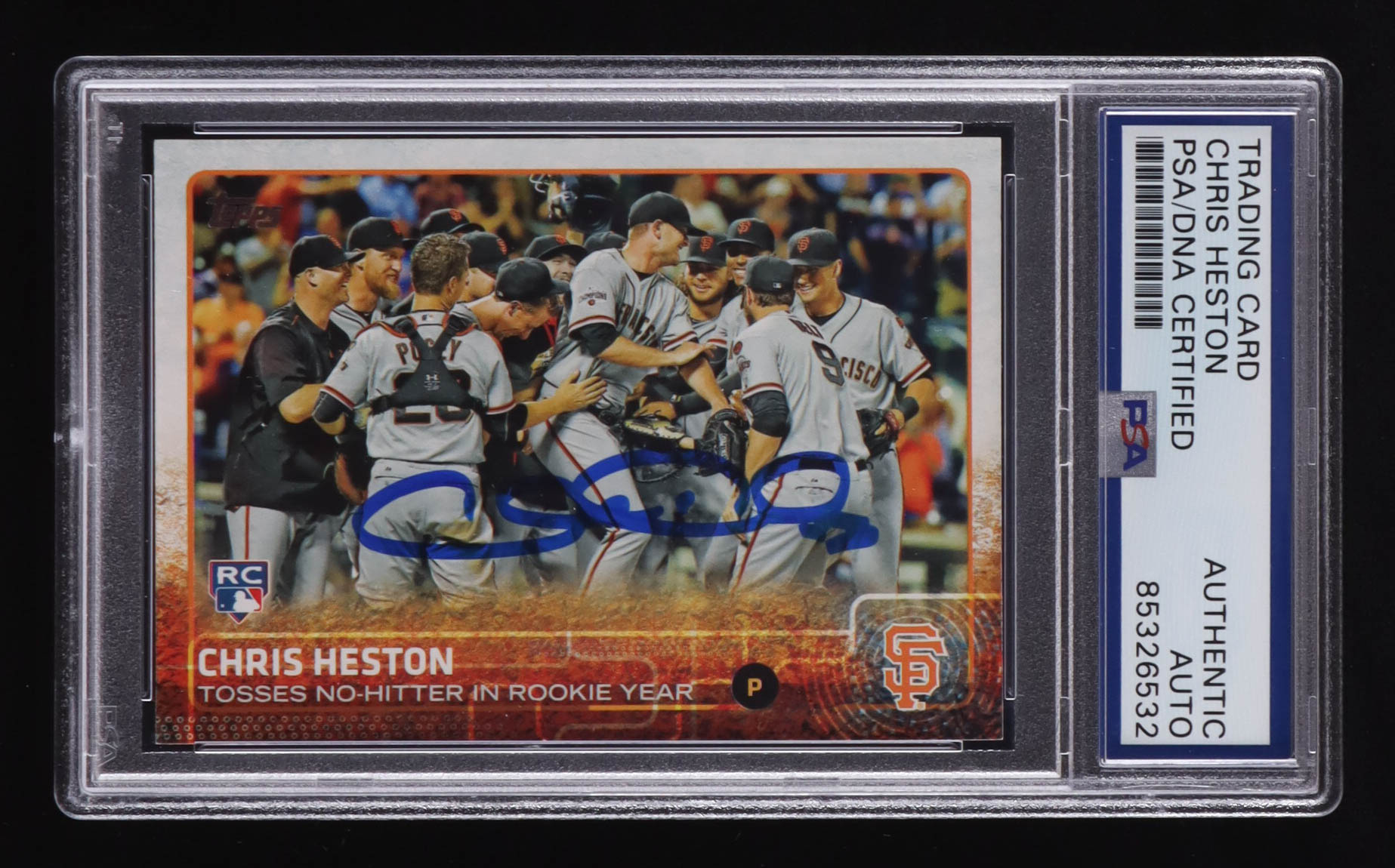 Chris Heston Signed 2015 Topps Update #US321 RC (PSA) at PristineAuction.com Chris Heston Signed 2015 Topps Update #US321 RC (PSA) at PristineAuction.com