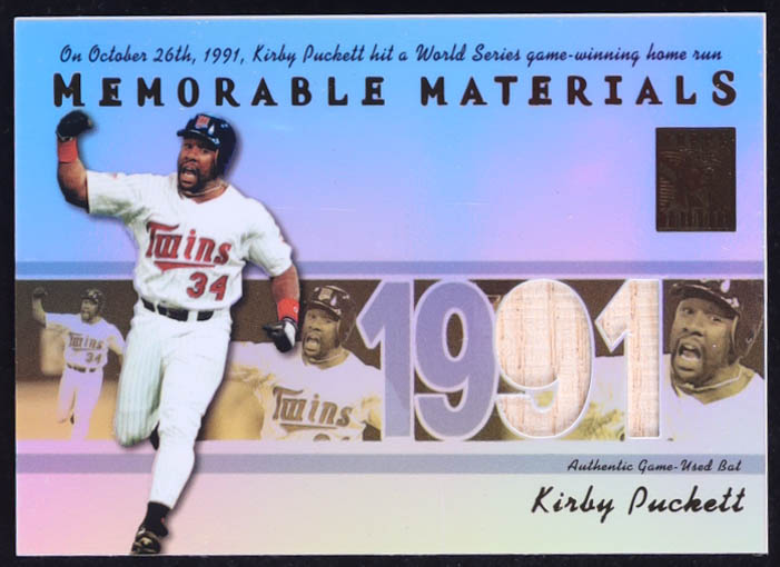 Kirby Puckett 2002 Topps Tribute Memorable Materials Bat #KP at PristineAuction.com Kirby Puckett 2002 Topps Tribute Memorable Materials Bat #KP at PristineAuction.com