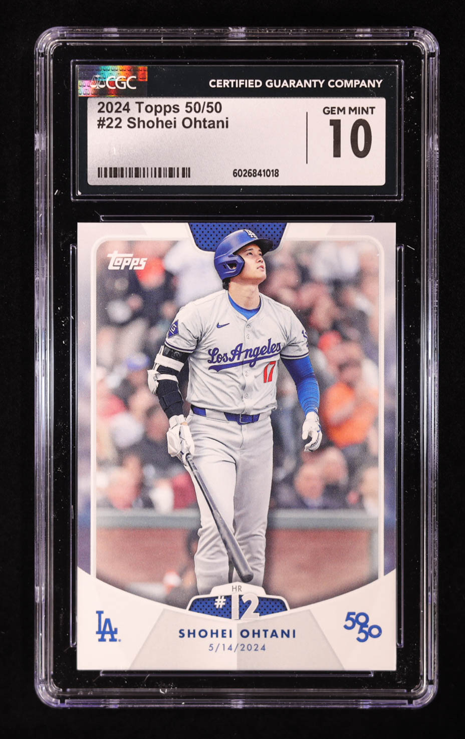 Shohei Ohtani 2024 Topps 50/50 #22 (CGC 10) at PristineAuction.com Shohei Ohtani 2024 Topps 50/50 #22 (CGC 10) at PristineAuction.com