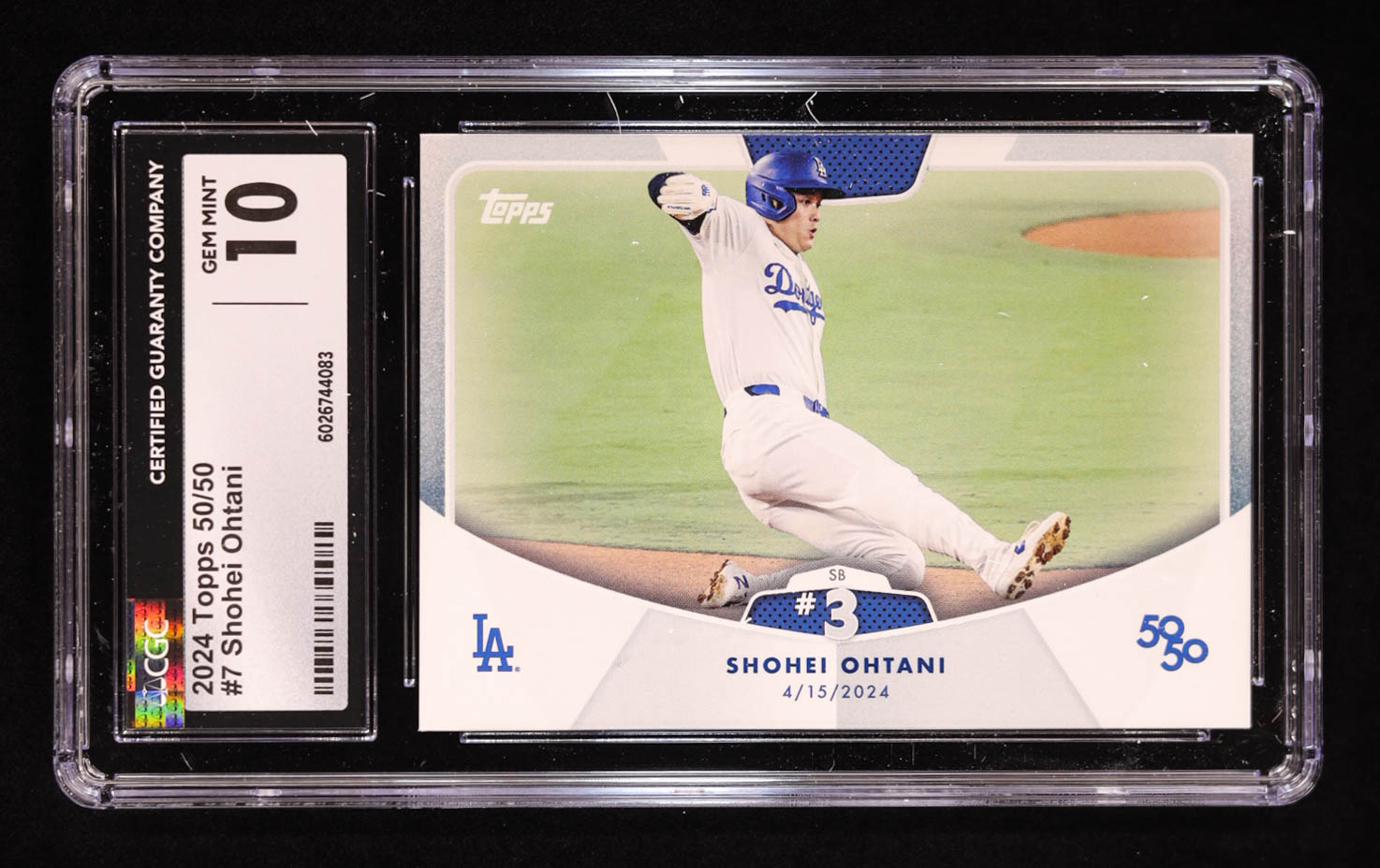 Shohei Ohtani 2024 Topps 50/50 #7 (CGC 10) at PristineAuction.com Shohei Ohtani 2024 Topps 50/50 #7 (CGC 10) at PristineAuction.com