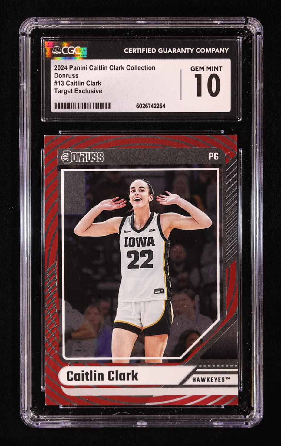 Caitlin Clark 2024 Panini Caitlin Clark Collection Donruss Target #13 RC (CGC 10) at PristineAuction.com Caitlin Clark 2024 Panini Caitlin Clark Collection Donruss Target #13 RC (CGC 10) at PristineAuction.com