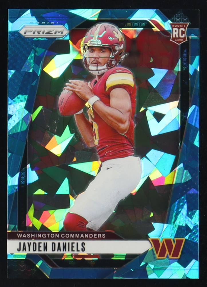 Jayden Daniels 2024 Panini Prizm Prizms Blue Ice #347 RC #91/99