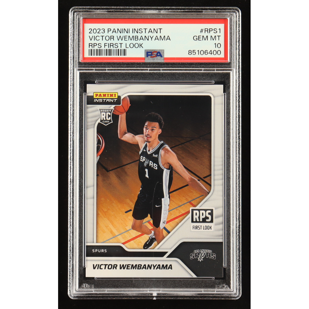 Victor Wembanyama 2023-24 Panini Instant RPS First Look #RPS1 RC (PSA 10) at PristineAuction.com