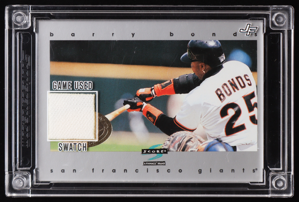 Barry Bonds 2024 Jersey Fusion Game Used Swatch #NN at PristineAuction.com Barry Bonds 2024 Jersey Fusion Game Used Swatch #NN at PristineAuction.com
