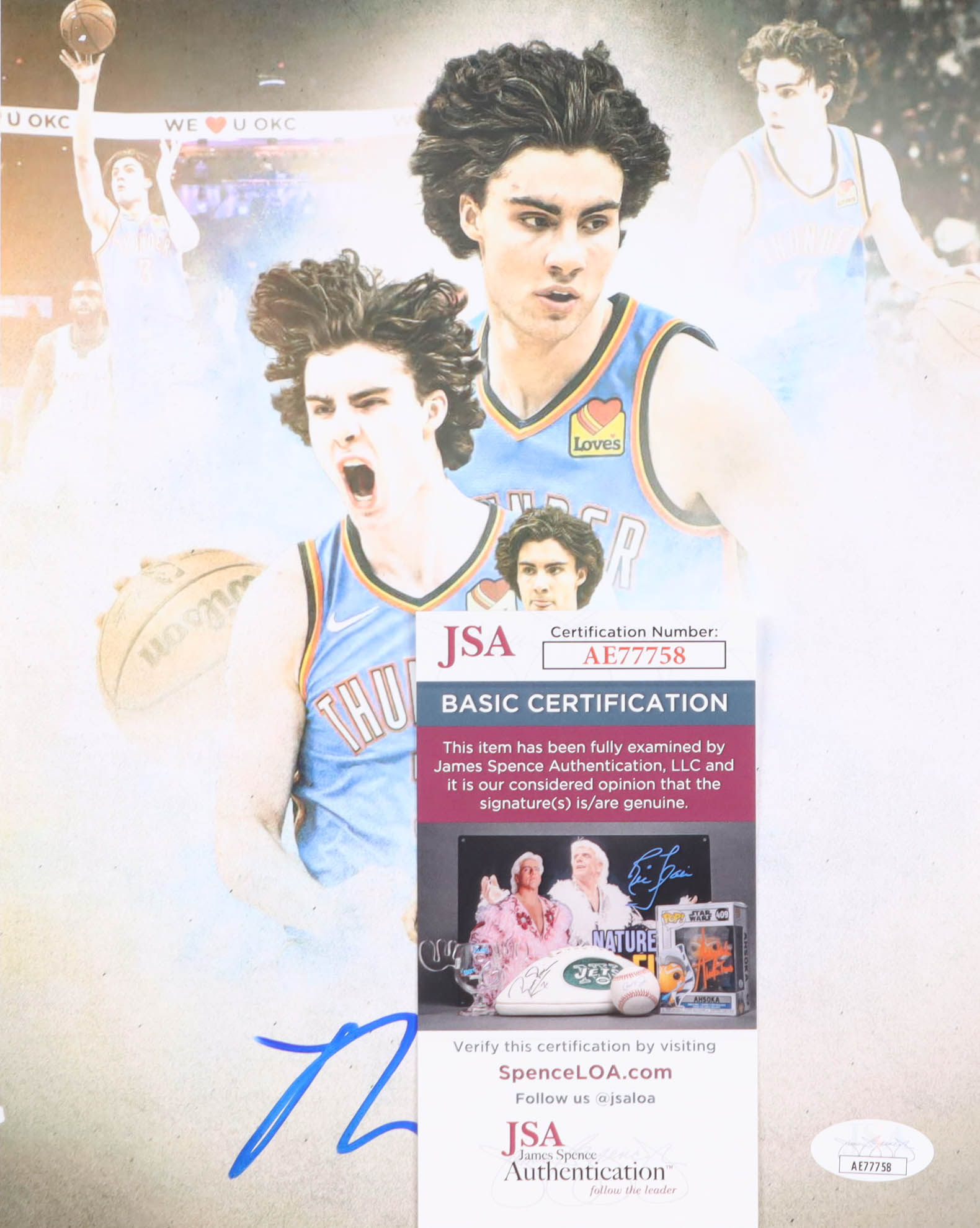 Josh Giddey Signed Thunder NBA 8x10 Photo (JSA) at PristineAuction.com Josh Giddey Signed Thunder NBA 8x10 Photo (JSA) at PristineAuction.com