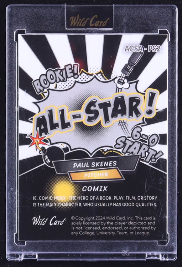 Paul Skenes 2024 Wild Card Alumination Comix Mojo #ACSAPS2 #10/10 RC at PristineAuction.com Paul Skenes 2024 Wild Card Alumination Comix Mojo #ACSAPS2 #10/10 RC at PristineAuction.com