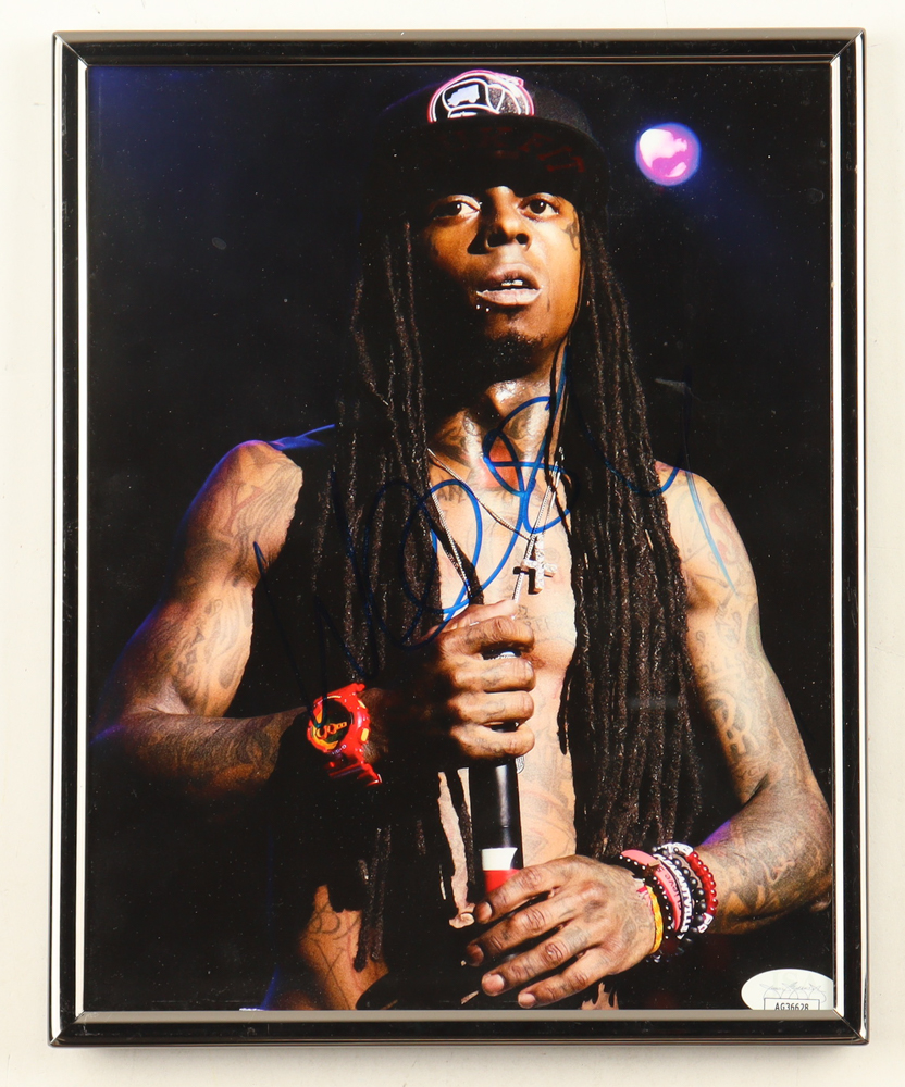 Lil Wayne Signed Custom Framed Photo Display (JSA) at PristineAuction.com Lil Wayne Signed Custom Framed Photo Display (JSA) at PristineAuction.com