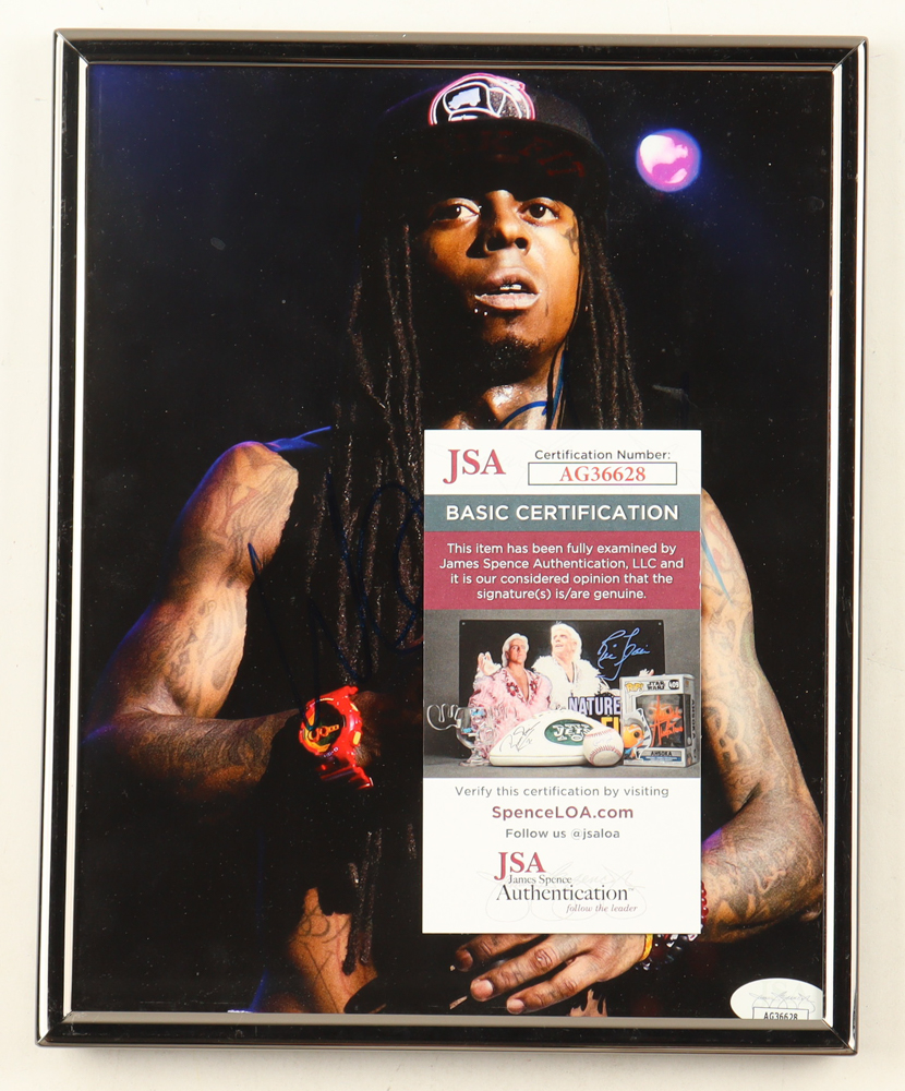 Lil Wayne Signed Custom Framed Photo Display (JSA) at PristineAuction.com Lil Wayne Signed Custom Framed Photo Display (JSA) at PristineAuction.com