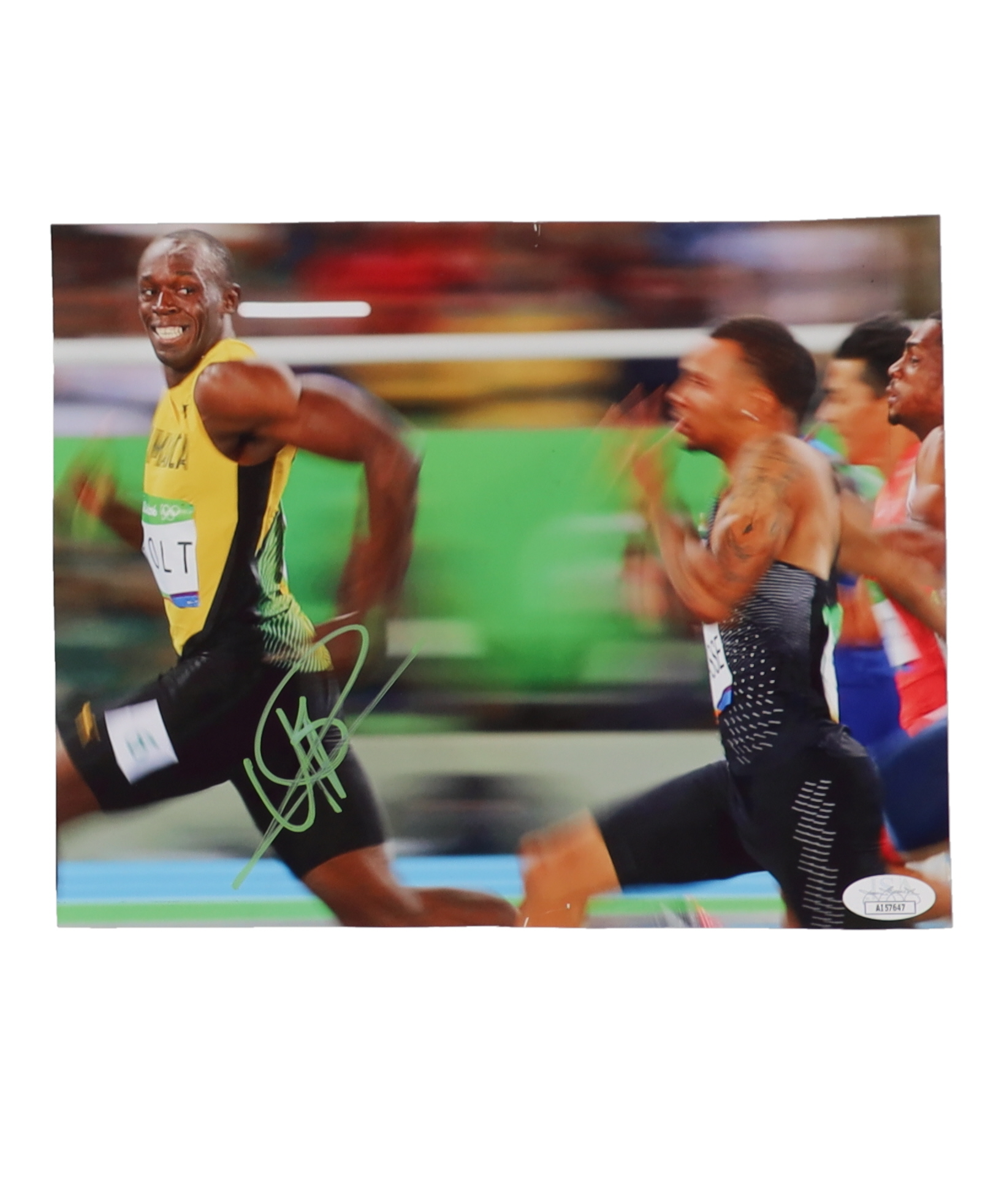 Usain Bolt Signed Team Jamaica 8x10 Photo (JSA) at PristineAuction.com Usain Bolt Signed Team Jamaica 8x10 Photo (JSA) at PristineAuction.com