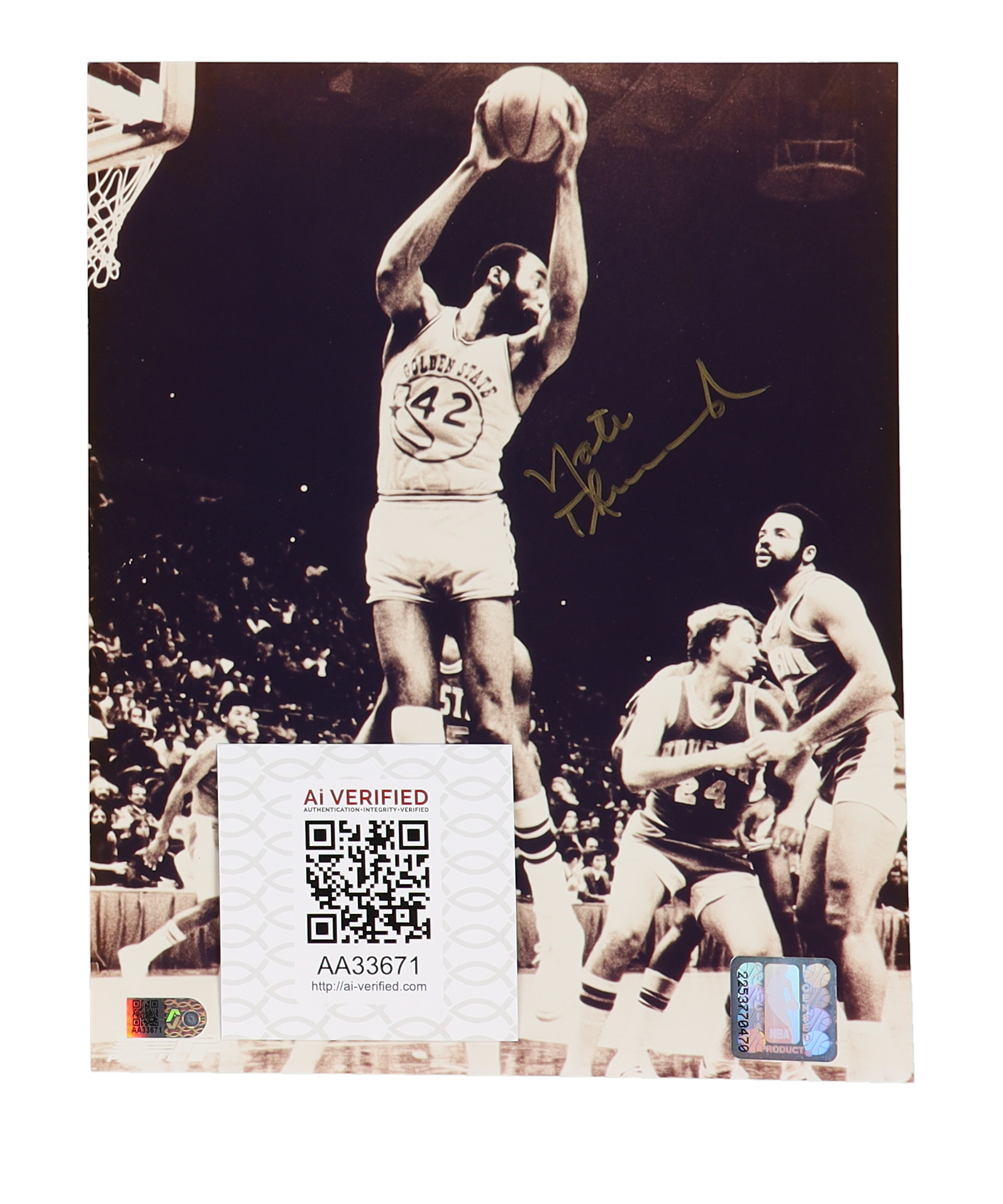 Nate Thurmond Signed Warriors 8x10 Photo (AIV) at PristineAuction.com Nate Thurmond Signed Warriors 8x10 Photo (AIV) at PristineAuction.com