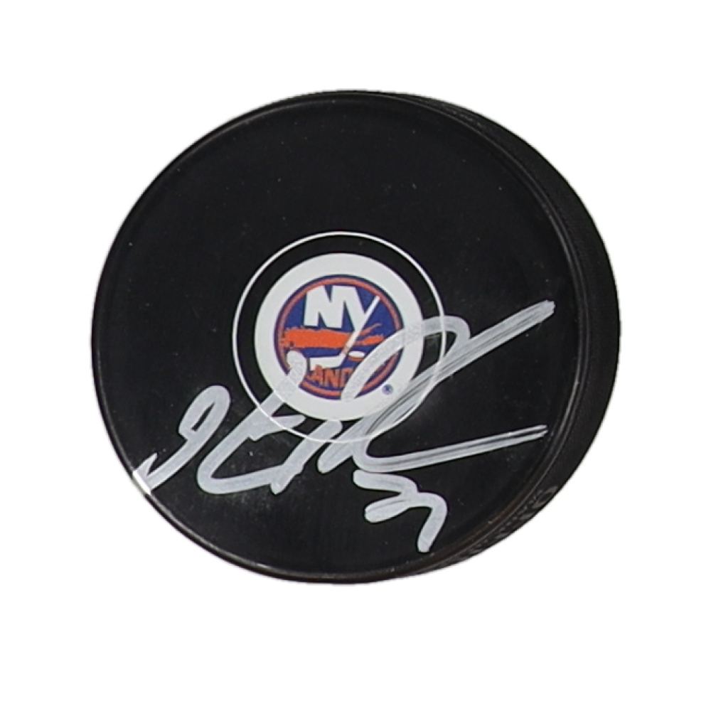 Kyle Palmieri Signed Islanders Logo Hockey Puck (JSA) at PristineAuction.com Kyle Palmieri Signed Islanders Logo Hockey Puck (JSA) at PristineAuction.com