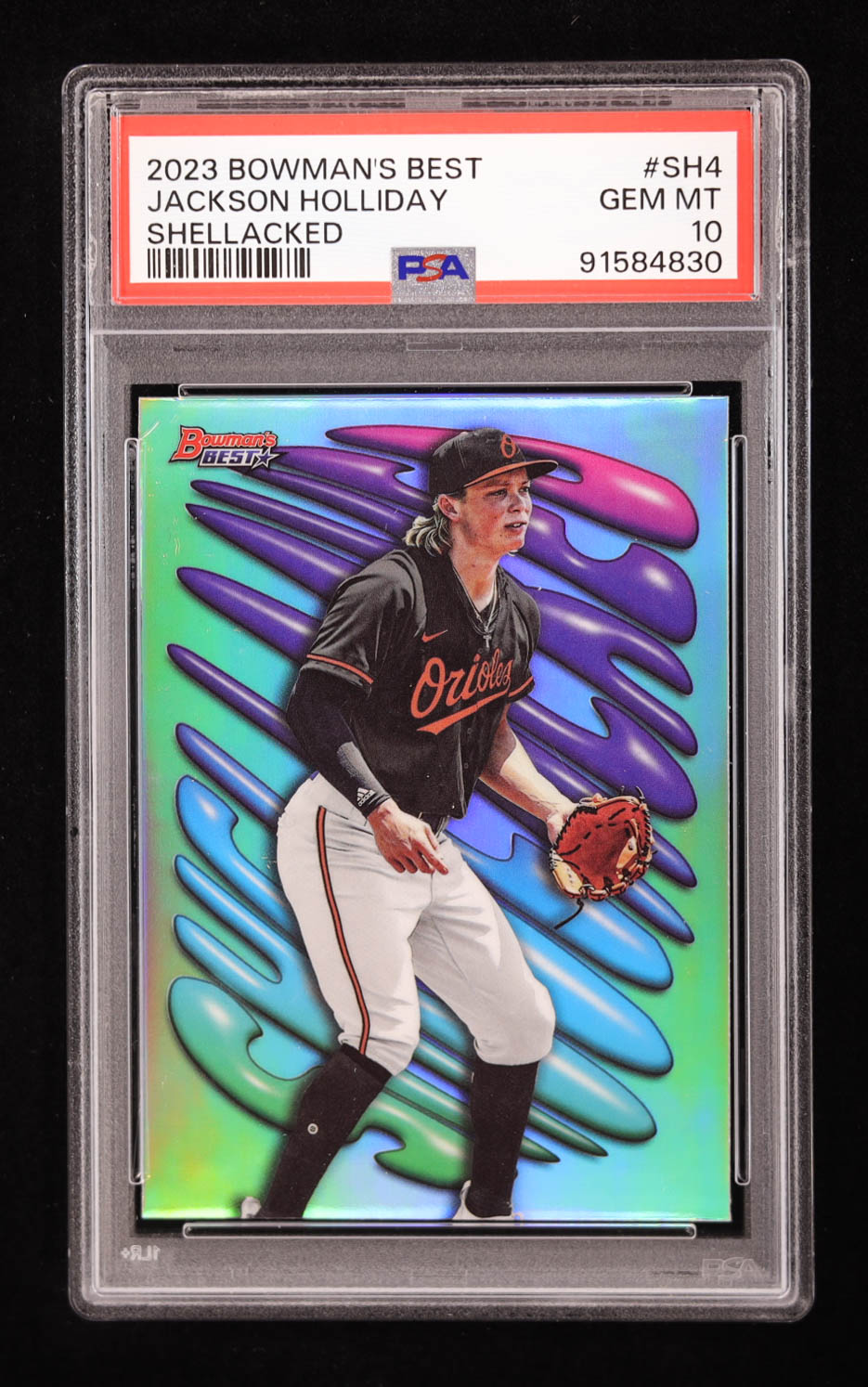 Jackson Holliday 2023 Bowman's Best Shellacked #SH4 RC (PSA 10) at PristineAuction.com Jackson Holliday 2023 Bowman's Best Shellacked #SH4 RC (PSA 10) at PristineAuction.com