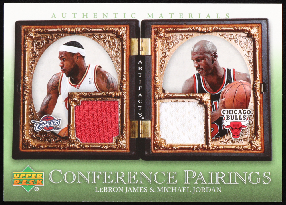 LeBron James / Michael Jordan 2007-08 Artifacts Conference Pairings Green #CPJJ at PristineAuction.com LeBron James / Michael Jordan 2007-08 Artifacts Conference Pairings Green #CPJJ at PristineAuction.com
