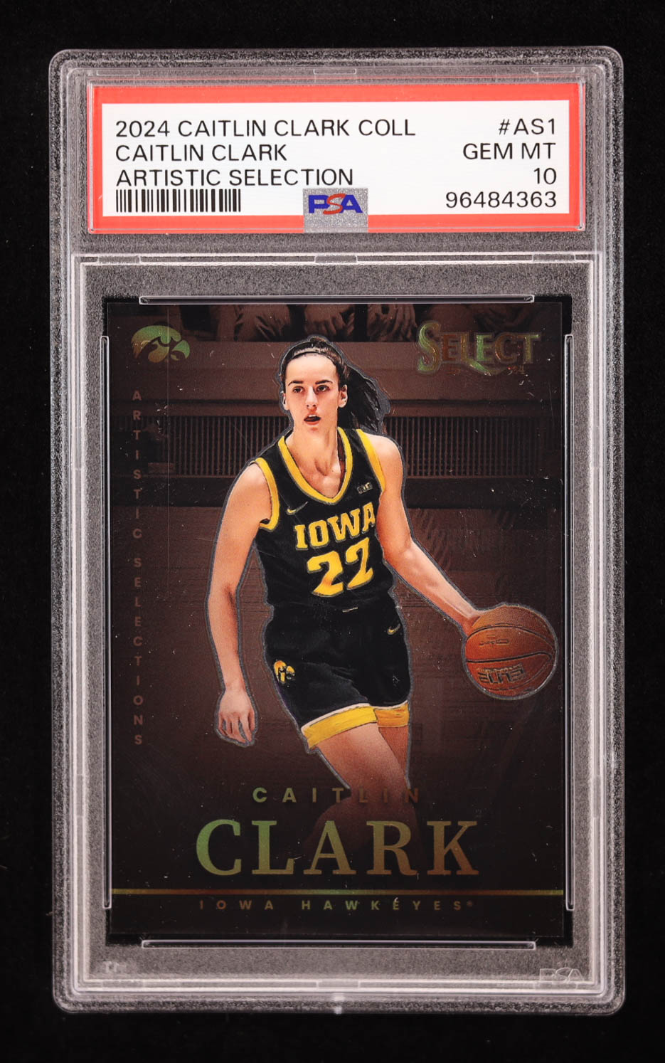 Caitlin Clark 2024 Panini Caitlin Clark Collection Select Artistic Selections #AS1 RC (PSA 10) at PristineAuction.com Caitlin Clark 2024 Panini Caitlin Clark Collection Select Artistic Selections #AS1 RC (PSA 10) at PristineAuction.com