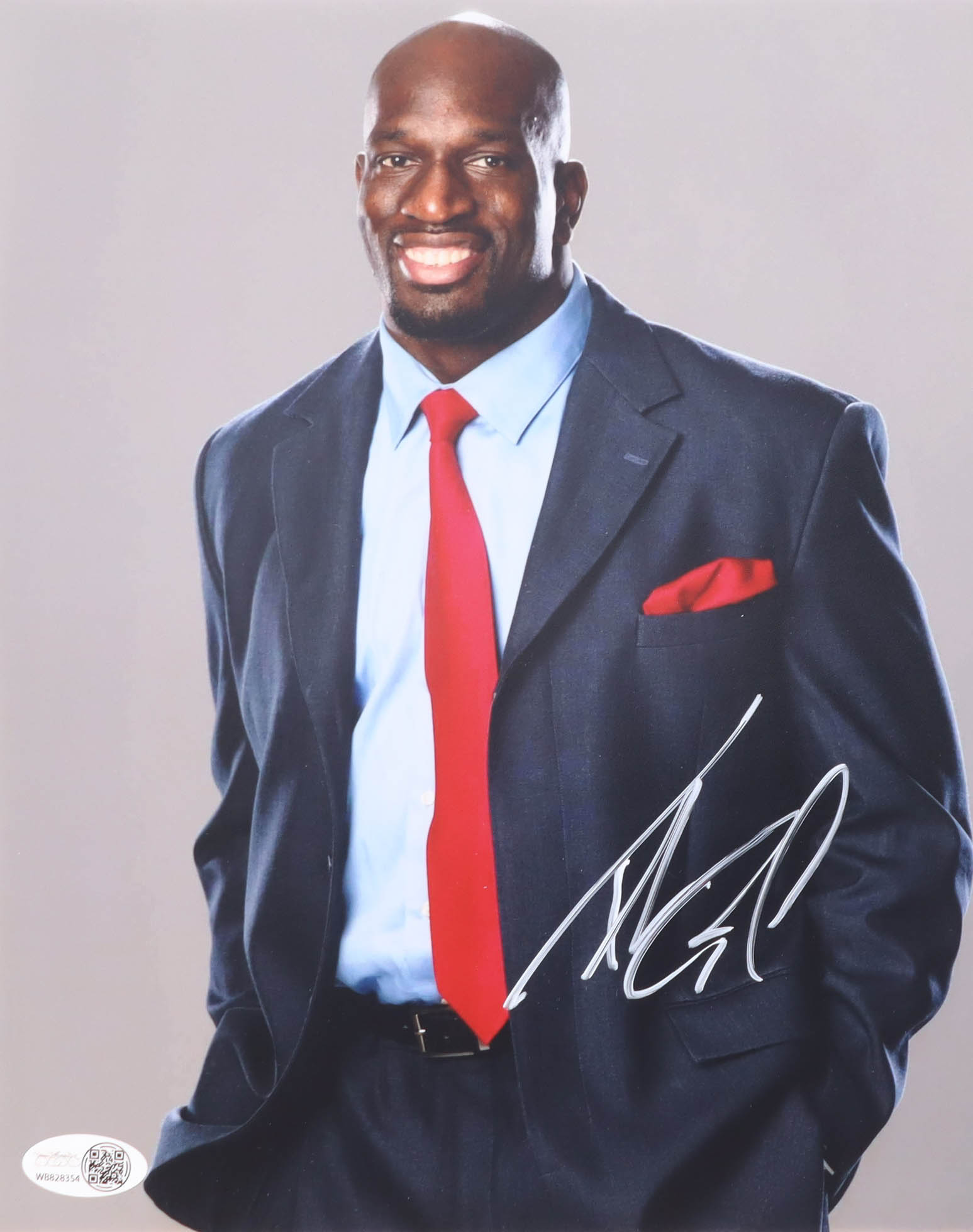 Titus O'Neil Signed WWE 8x10 Photo (JSA) at PristineAuction.com Titus O'Neil Signed WWE 8x10 Photo (JSA) at PristineAuction.com