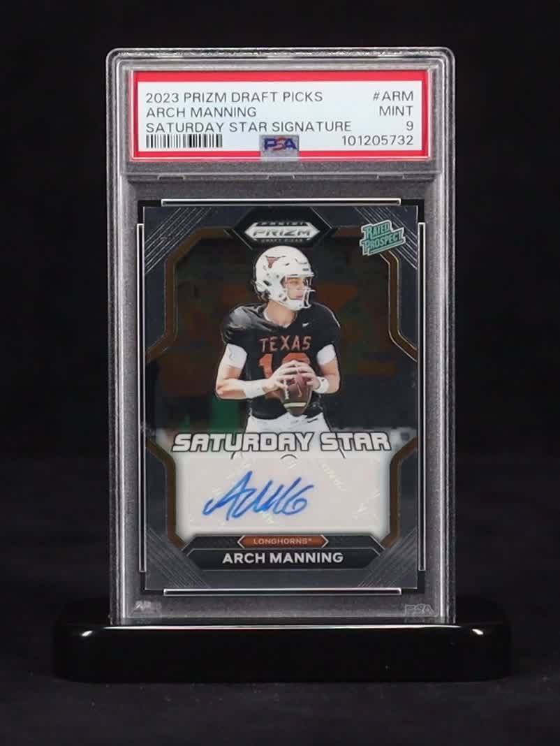 Arch Manning 2023 Panini Prizm Draft Picks Saturday Star Signatures RR #51 RC (PSA 9) at PristineAuction.com