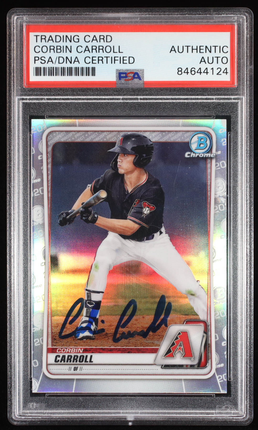 Corbin Carroll Signed 2020 Bowman Chrome Draft Refractors #BD114 RC (PSA) at PristineAuction.com Corbin Carroll Signed 2020 Bowman Chrome Draft Refractors #BD114 RC (PSA) at PristineAuction.com