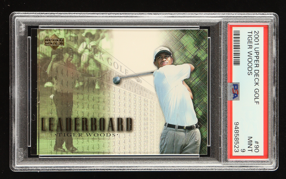 Tiger Woods 2001 Upper Deck #90 LB RC (PSA 9) at PristineAuction.com Tiger Woods 2001 Upper Deck #90 LB RC (PSA 9) at PristineAuction.com