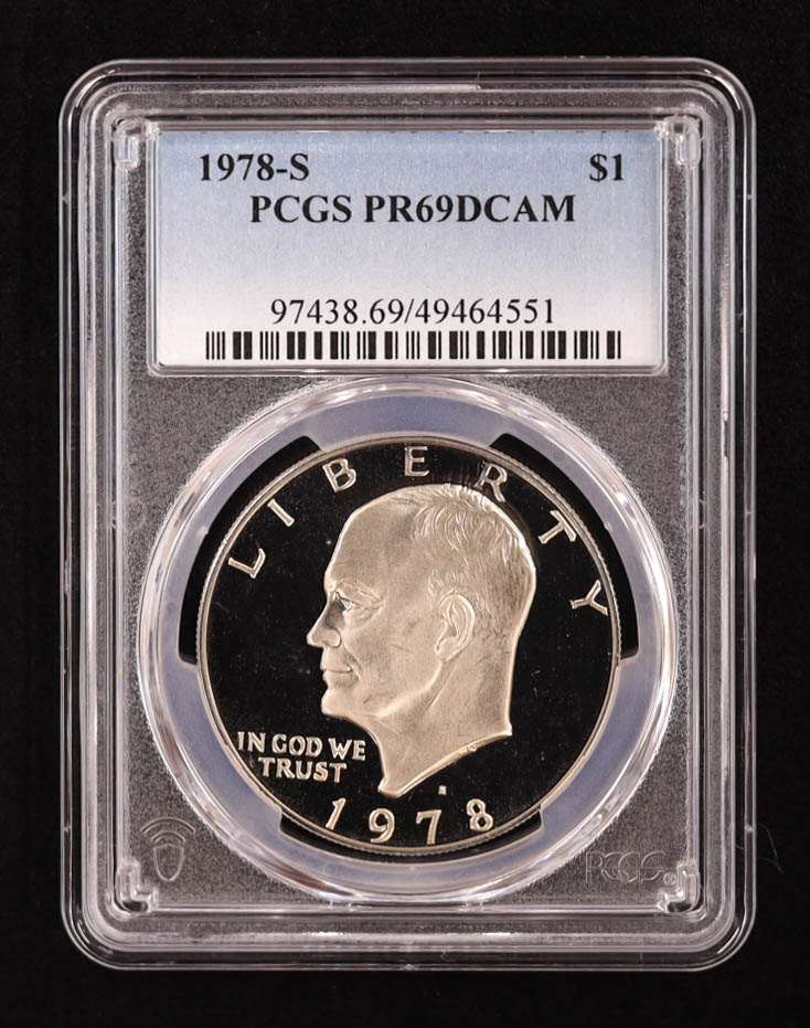 1978-S Eisenhower Silver Dollar - Deep Cameo Proof (PCGS PR69DCAM) at PristineAuction.com 1978-S Eisenhower Silver Dollar - Deep Cameo Proof (PCGS PR69DCAM) at PristineAuction.com
