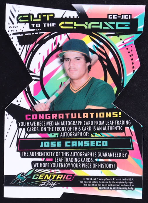 Jose Canseco 2024 Leaf X-Centric Cut to the Chase Lava Pink #CCJC1 #1/2 at PristineAuction.com Jose Canseco 2024 Leaf X-Centric Cut to the Chase Lava Pink #CCJC1 #1/2 at PristineAuction.com