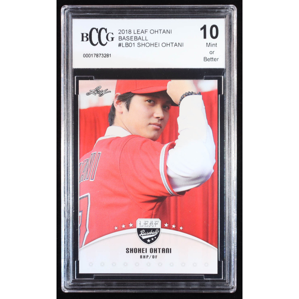 Shohei Ohtani 2018 Leaf Ohtani Baseball #LB01 RC (BCCG 10) at PristineAuction.com